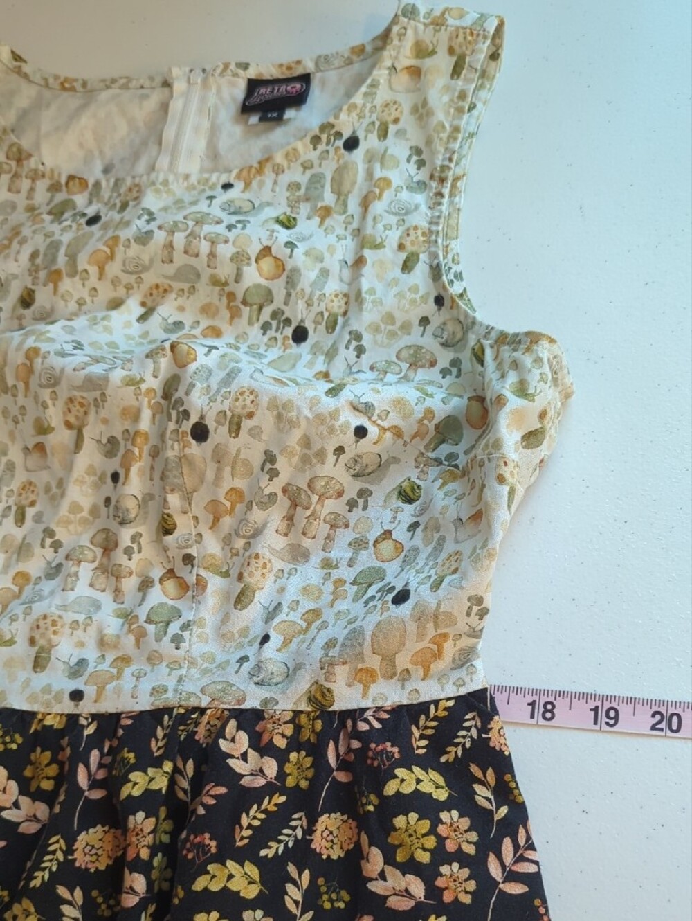 Retrolicious Snailing Along Twofer Dress size 1X Mushroom Nature Prints - Picture 12 of 14